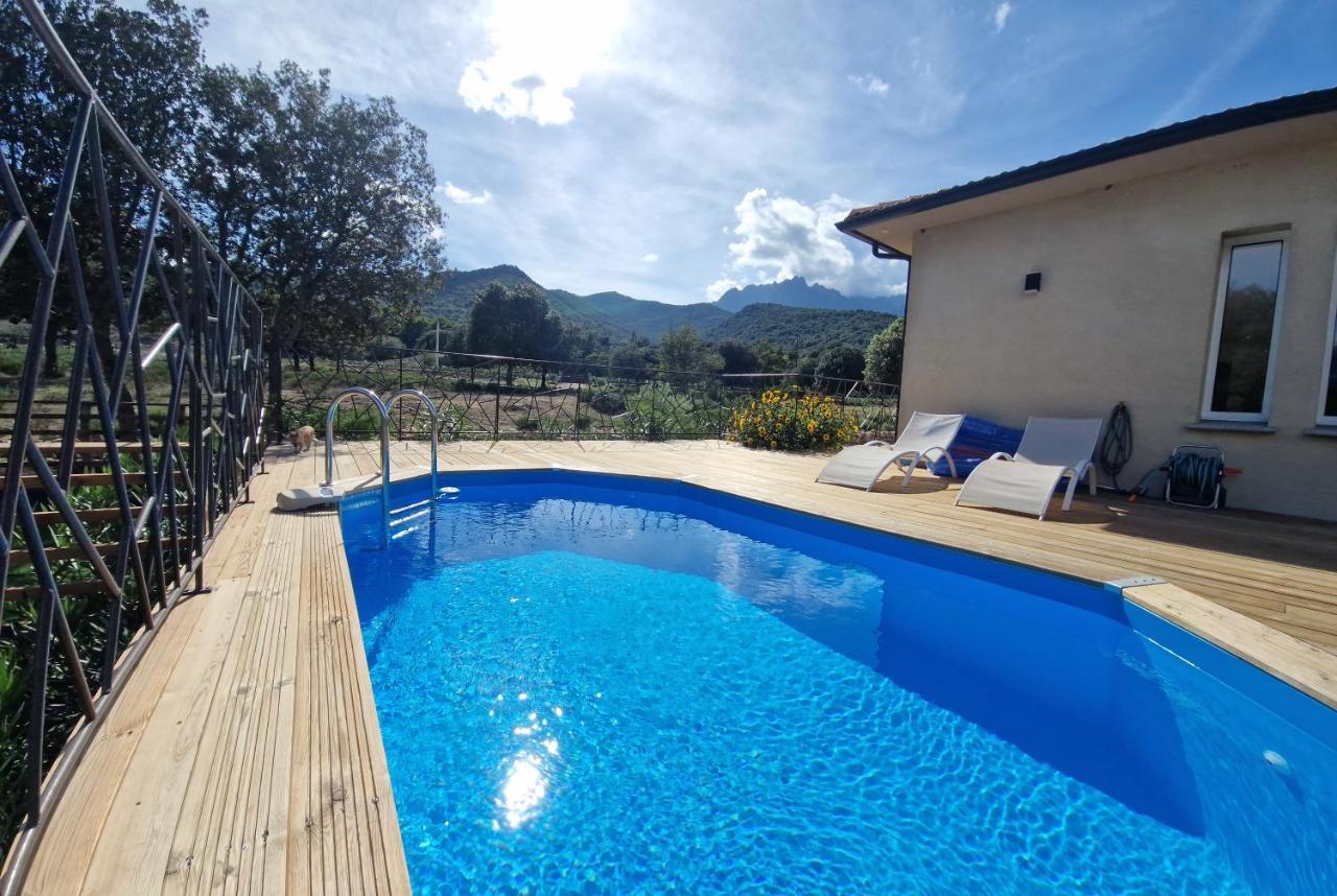 Domaine U Filanciu - Maison Chiara Avec Piscine - Centre Corse Moltifao Exterior foto